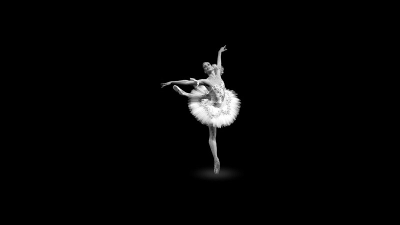 Dancer on a black background