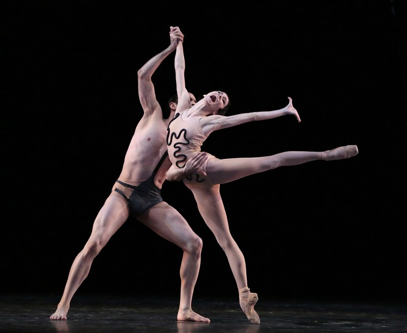 Ballerina on a black background