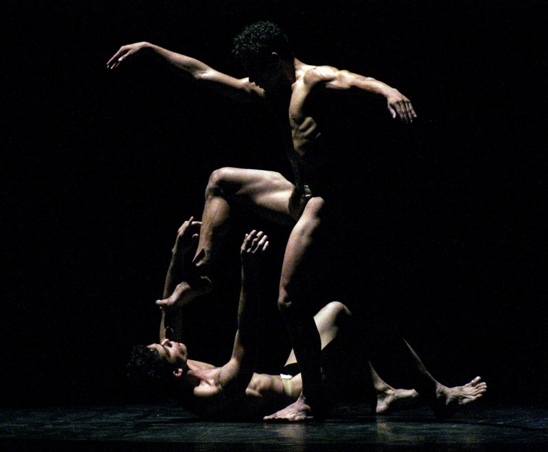 Ballerina on a dark background