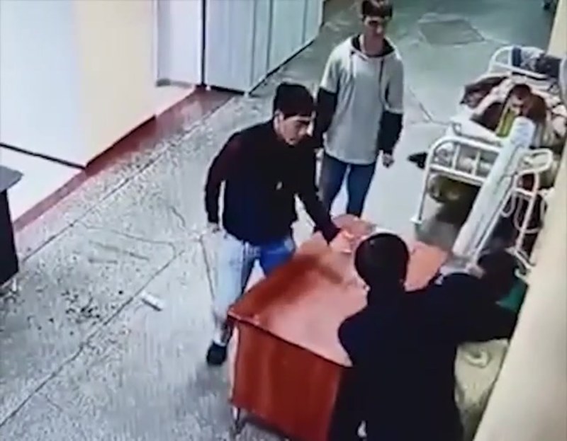 An abandoned hospital outside