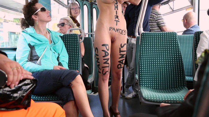 Public transport nude