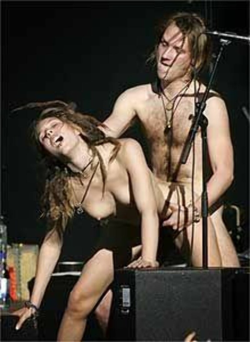 Girls undress on stage