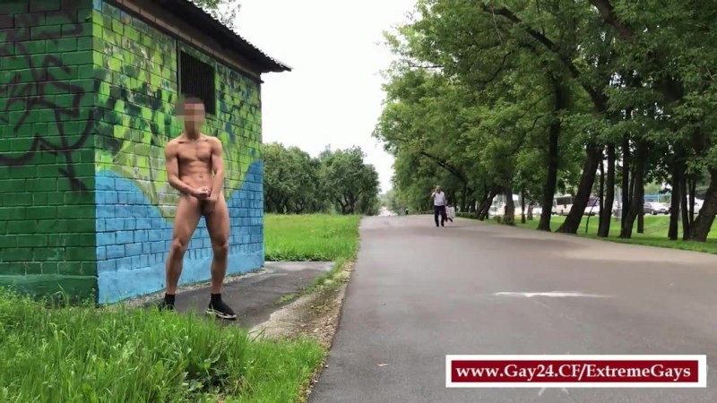 Boys naked on the street