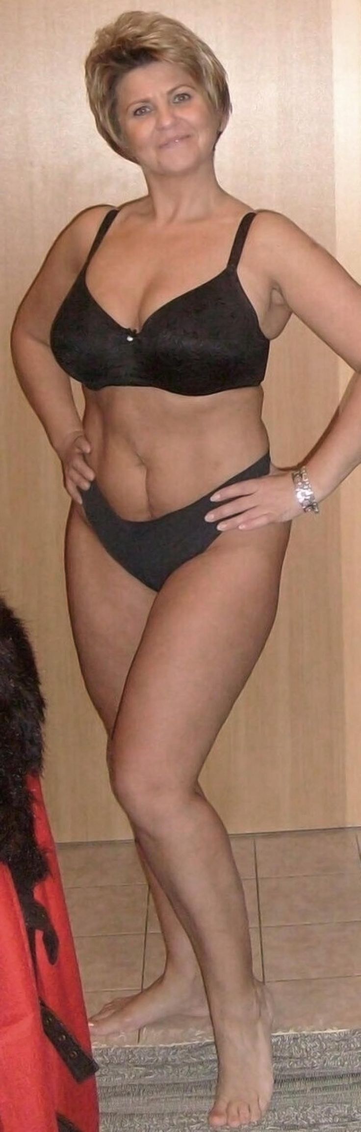 Naked elderly old women