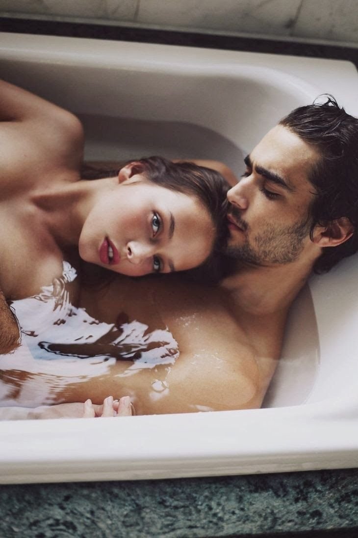 Lovers in the bathroom