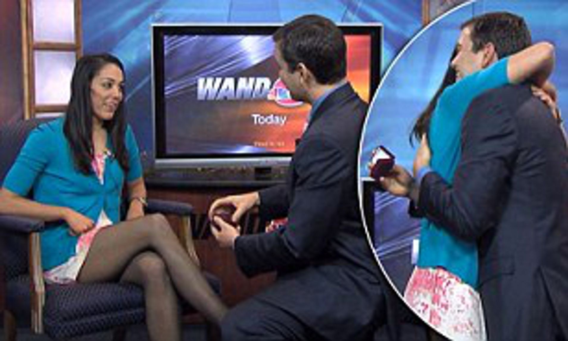 News anchor pantyhose