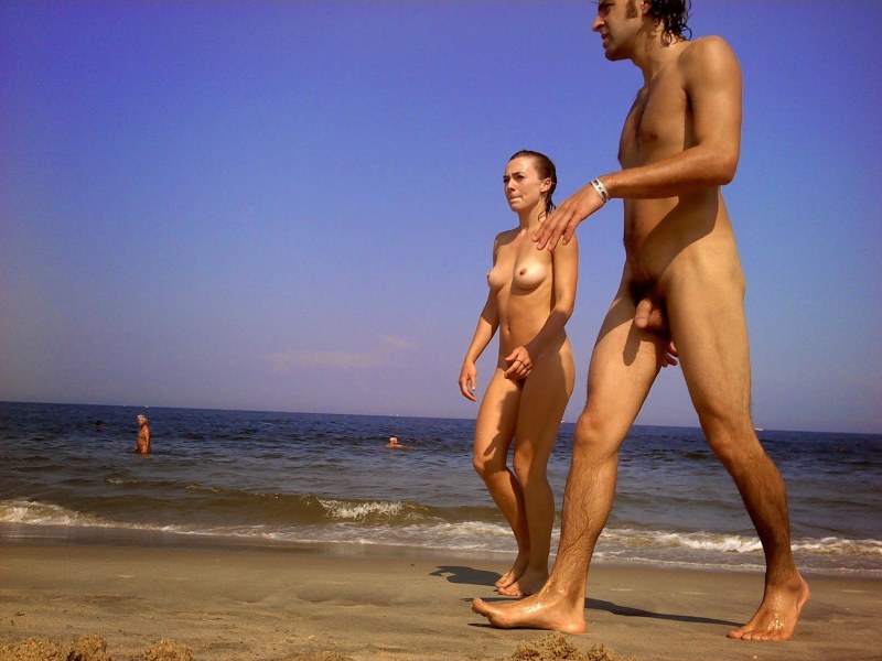 Naked friends of friends on the beach