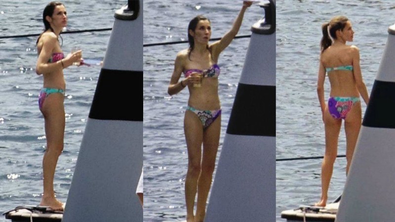 Queen Letizia in a swimsuit
