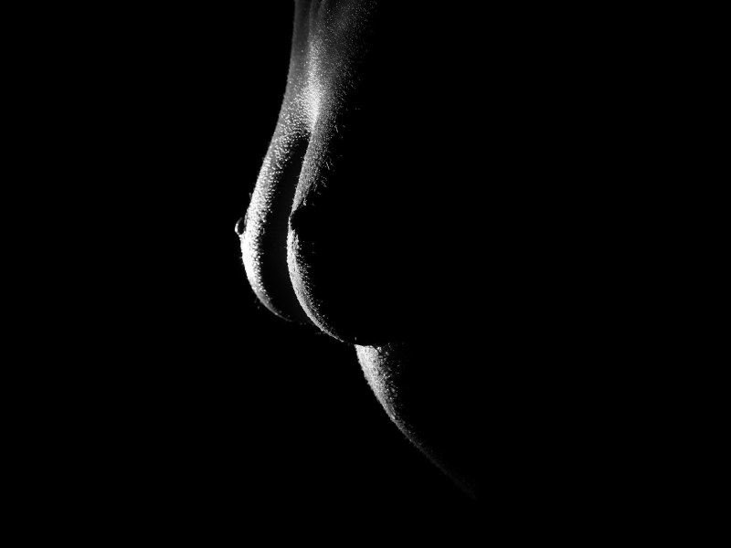 Erotic girls on a black background