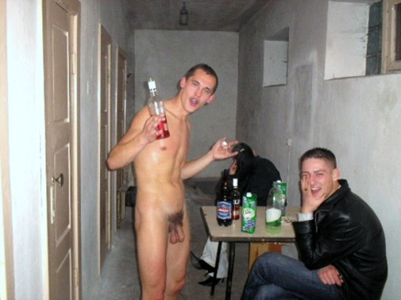 Drunk naked girls on the street