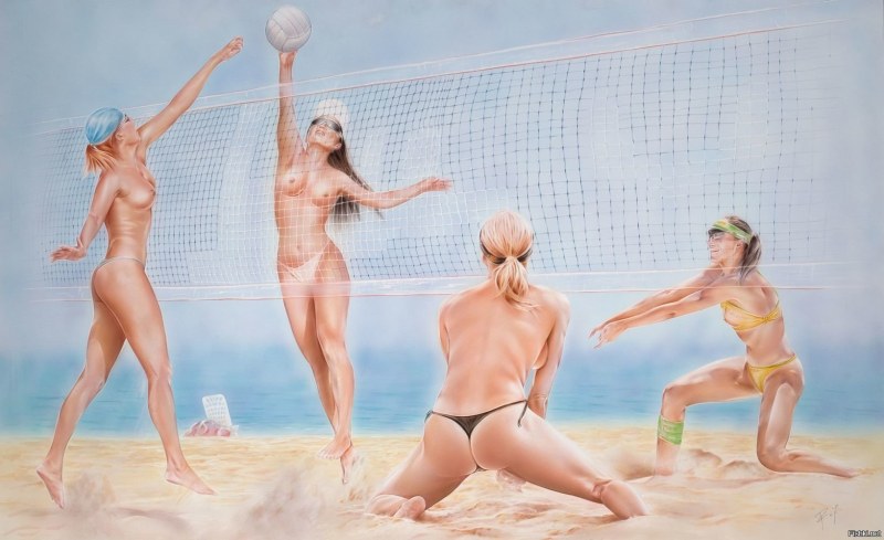 Erotic female volleyball