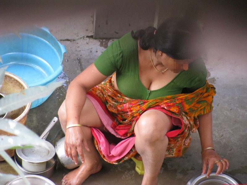 Mother and daughter naked in nature