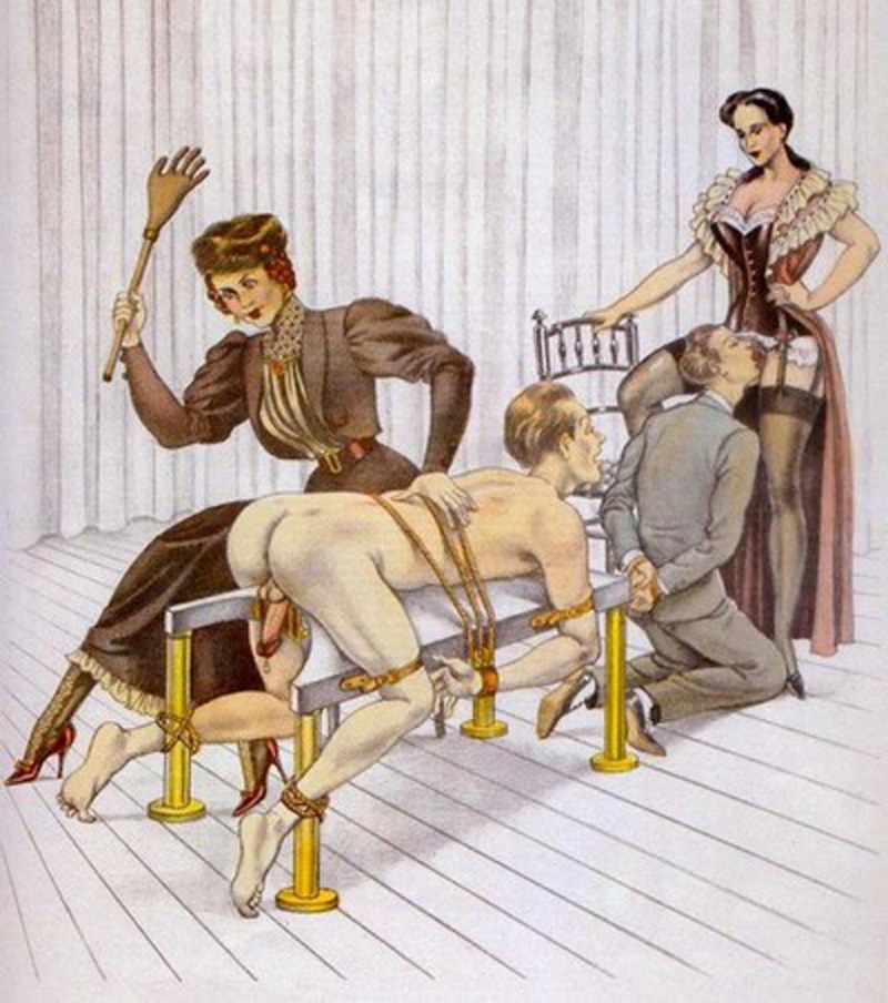 Erotic flogging of women