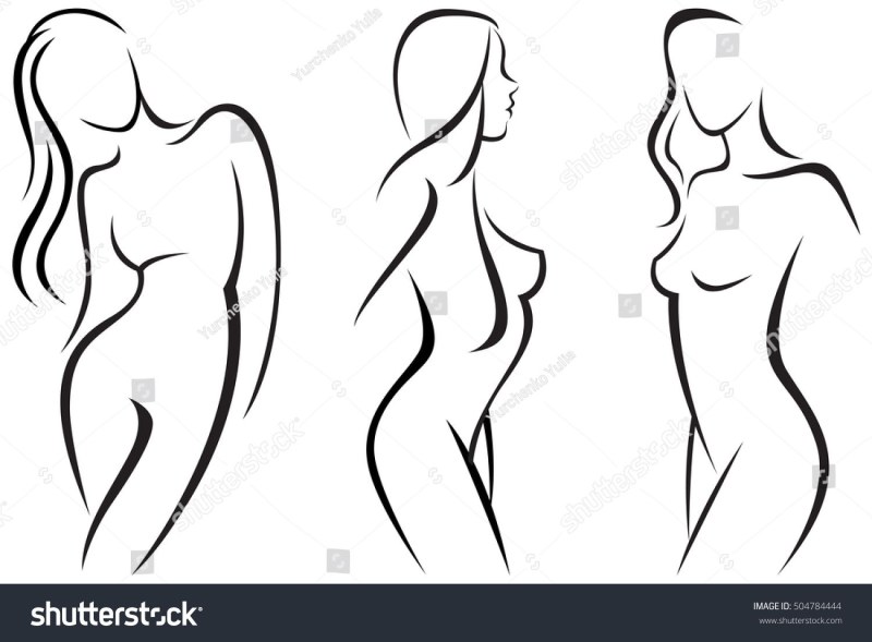 The outline of the female body