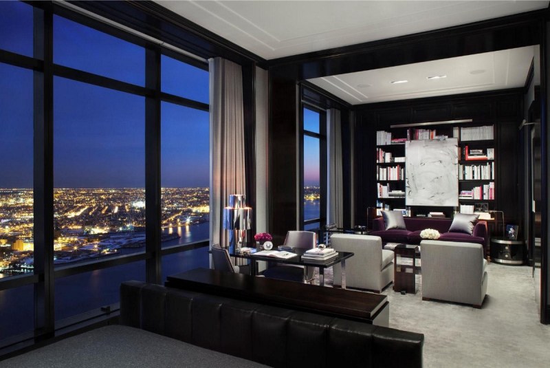 Light in the windows of the office