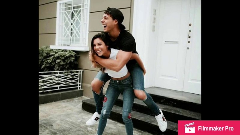 The boy undresses a woman