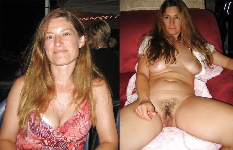 Naked mature in clothes and without