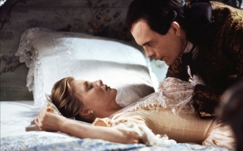 Girl in bed at night