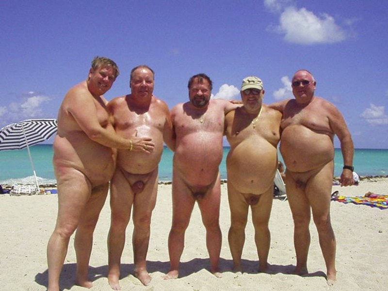 Naked men with a thick member