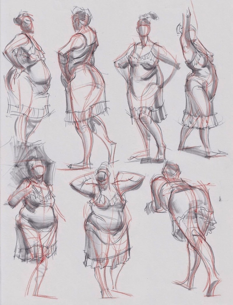 Female body from all sides