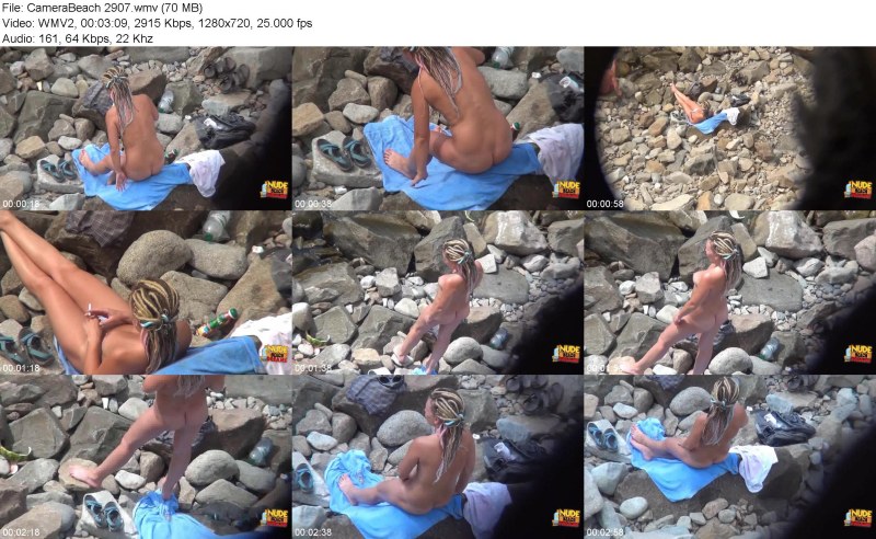 Naked on the beach peeping