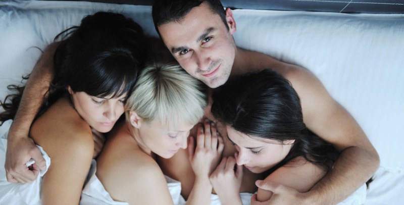 Party of elderly swingers