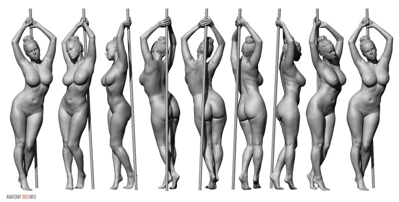 Naked women in different poses