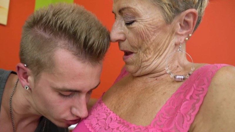 Naked slender old women