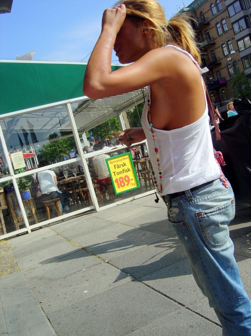 Big breasts under the clothes