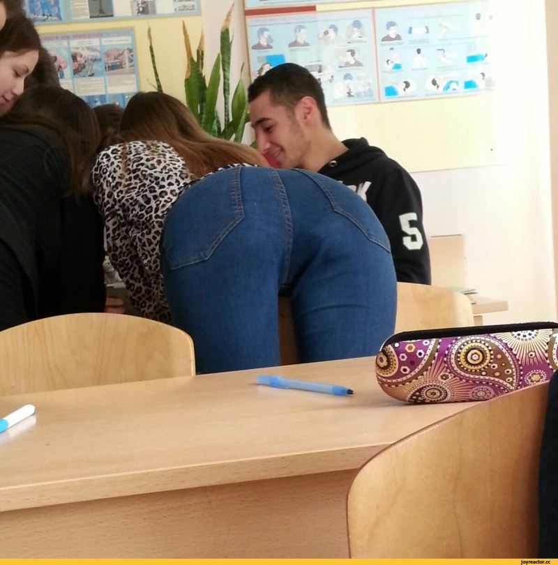 He squeezed the buttocks