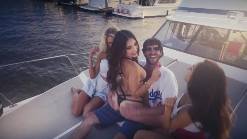 Girl on a yacht gif