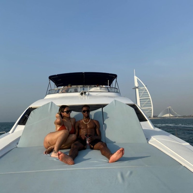 Traveling together on a yacht nude