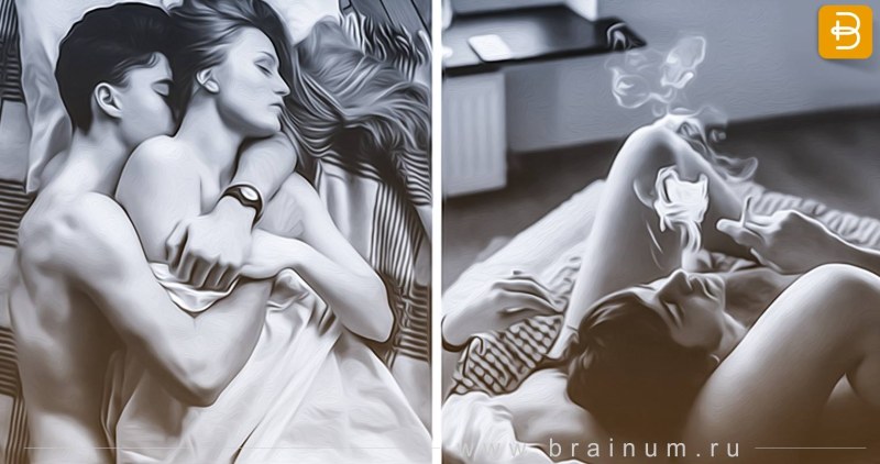 Passion in love in bed