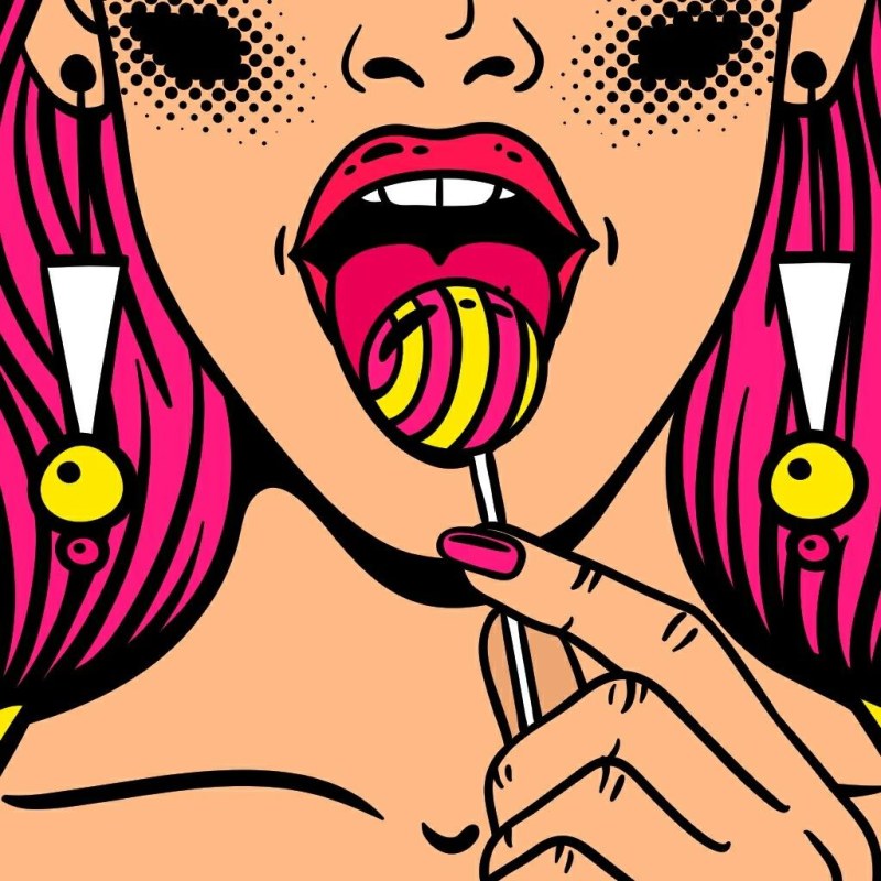 Comic style lips