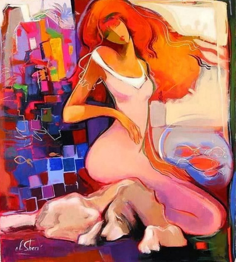 Power in the style of pop art lips