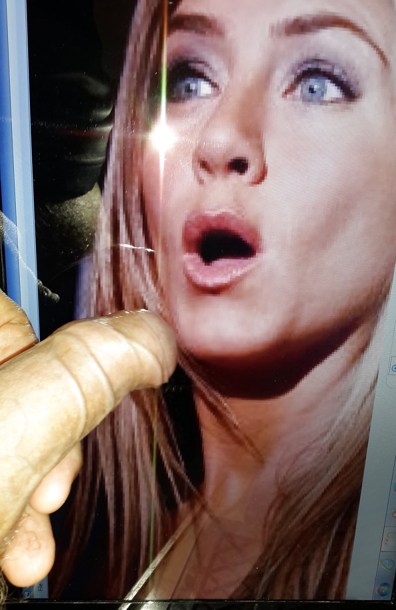 Cumshot on Jennifer Aniston
