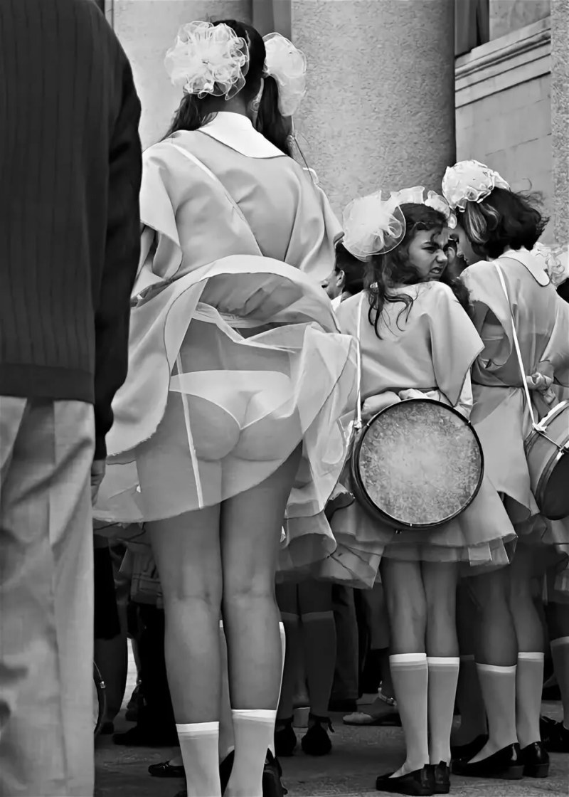 Under the skirt of elderly women