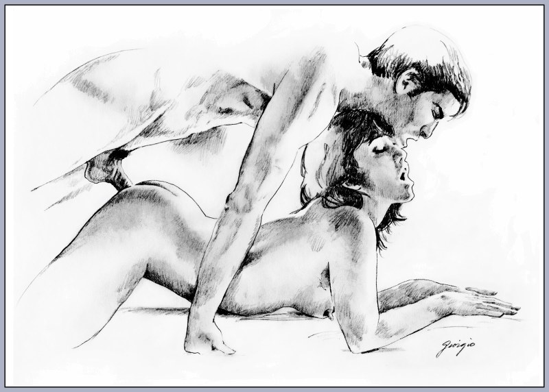 Erotic pictures with a pencil