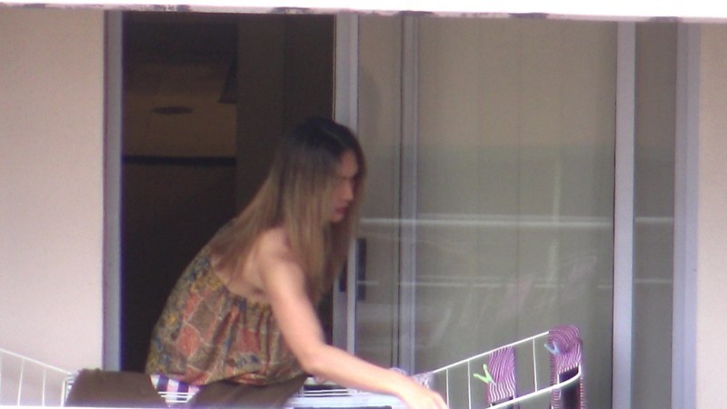 Girl teenager on the toilet