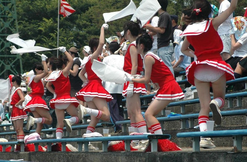 Japanese schoolgirls on the street