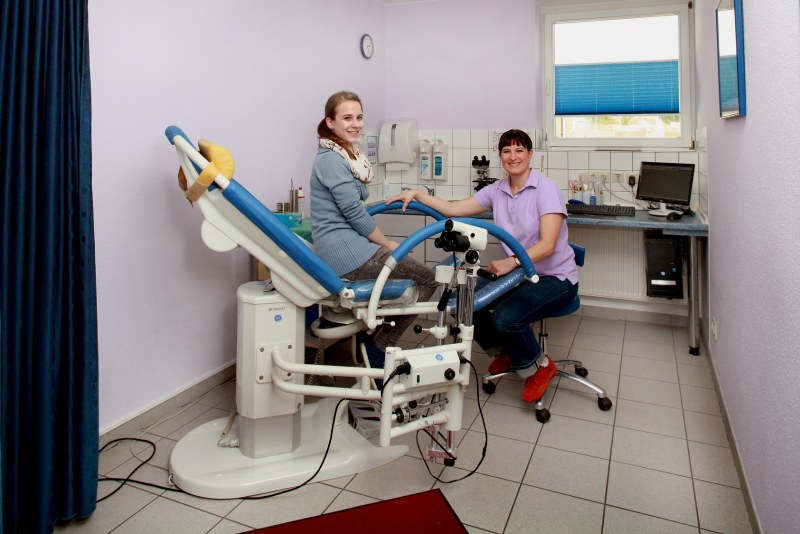 BDSM on a gynecological chair