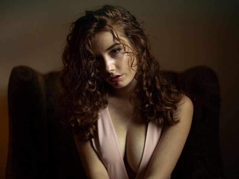 Girl with a neckline