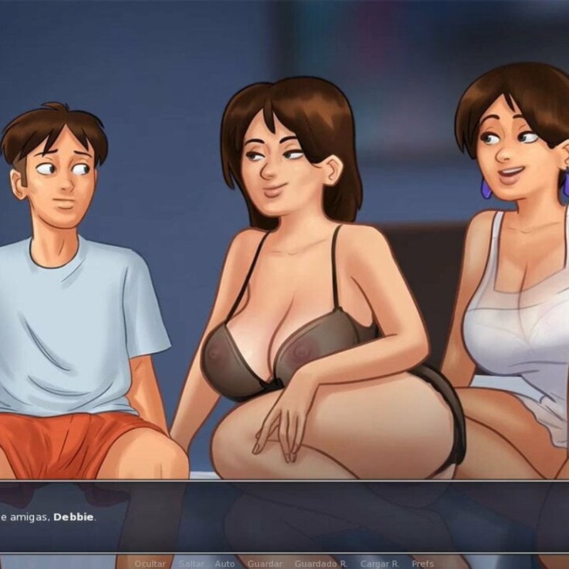 Naked women with flabby stomach