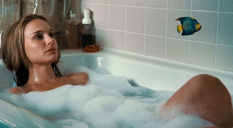 Natalie Portman in the bathroom