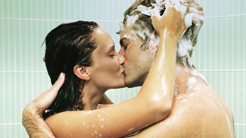 Man and woman in the bath