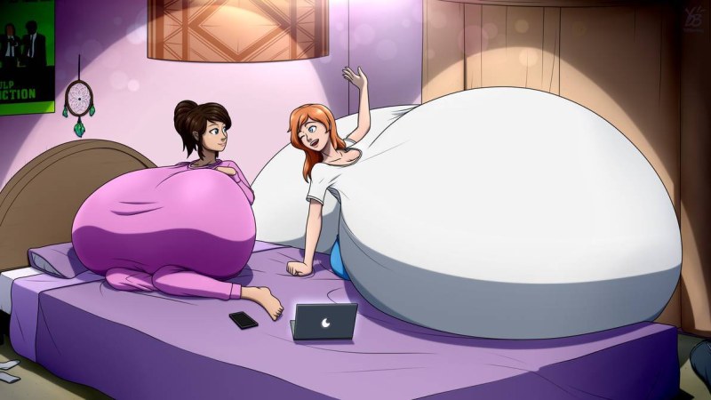 A teenager shows his huge tits