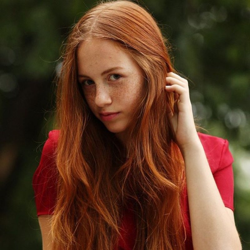 Girl with red hair