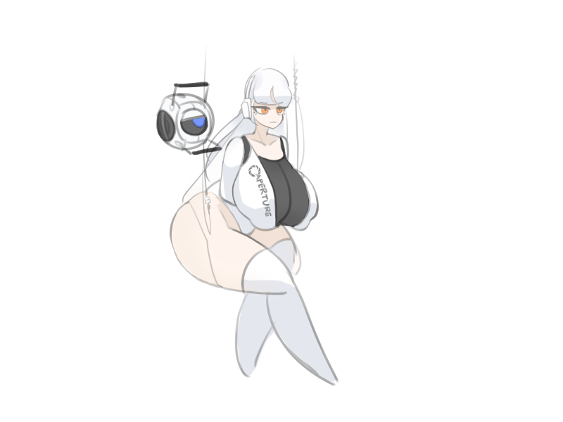 Hentai with a smoothie from the portal 2