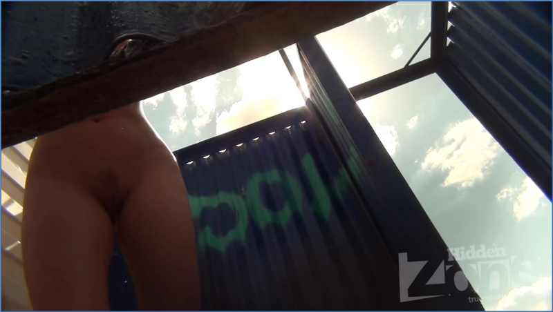 Hidden camera in a beach cabin