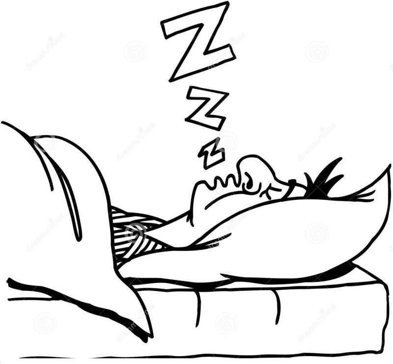 The girl is sleeping